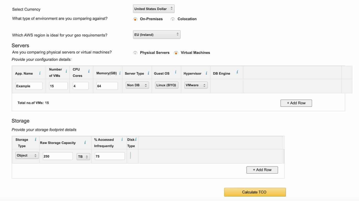 TCO Calculator